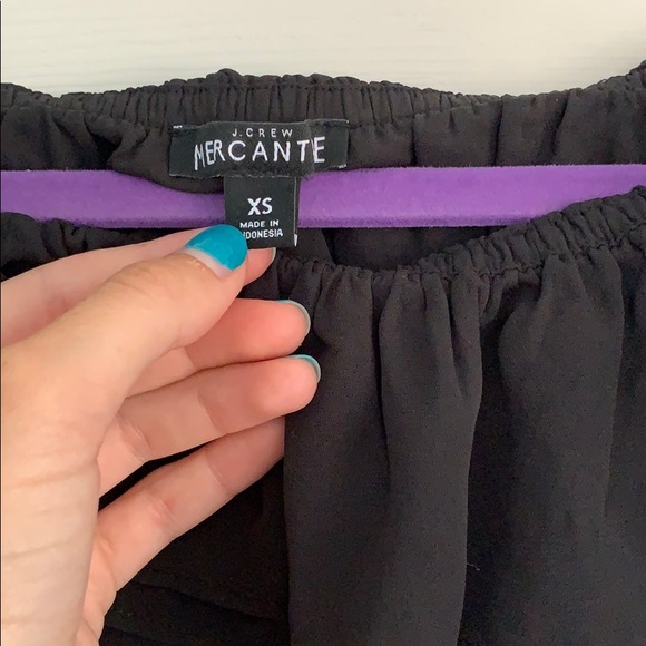 Black Ruffle Off the Shoulder chiffon Top - Picture 5 of 6